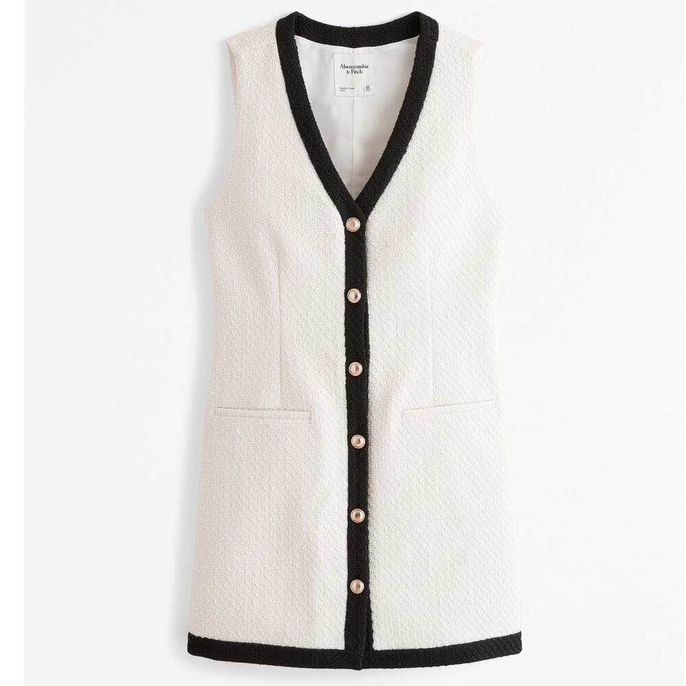 NWT Abercrombie & Fitch The A&F Mara Tweed Vest Mini Dress